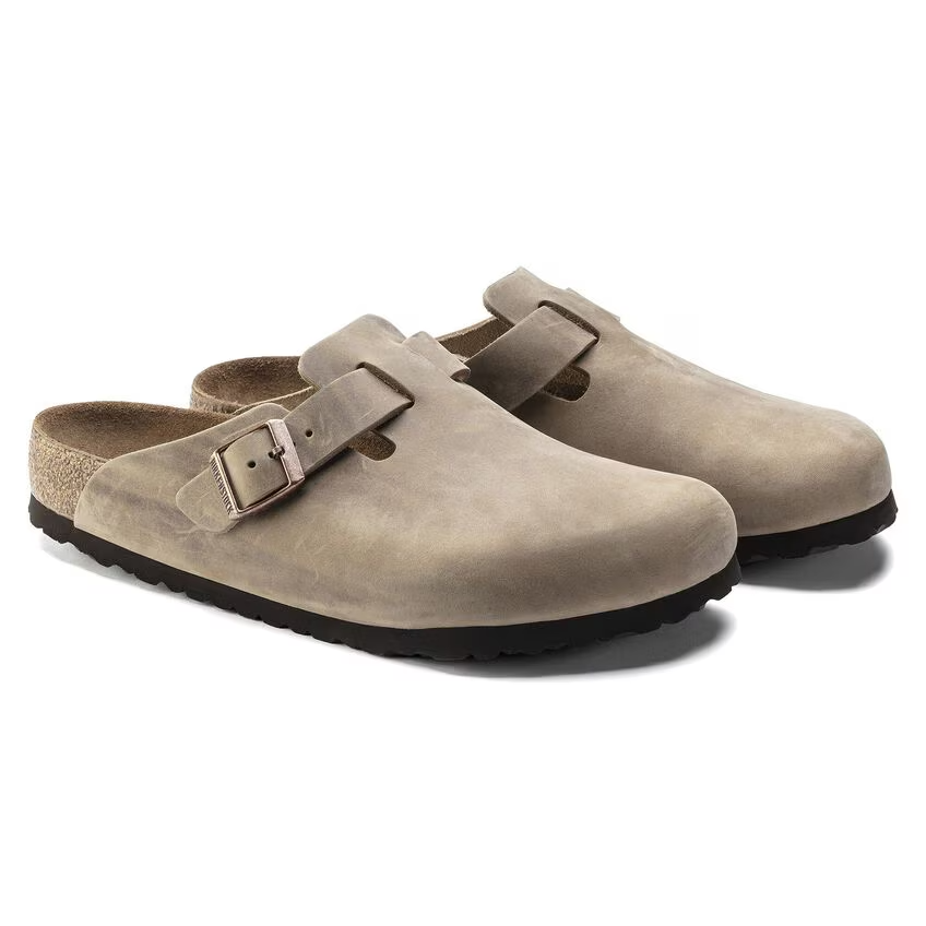 Unisex Birkenstock Boston Soft Footbed 1018147 Brown Leather Clog RHS4841