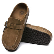 Unisex Buckley Suede Leather Shoes In Tea