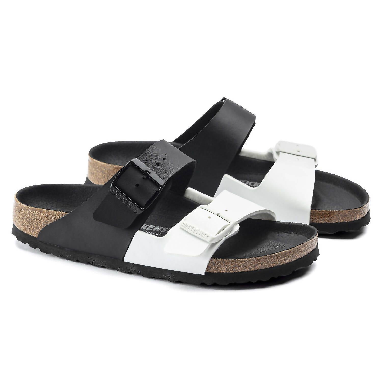 Women's Arizona Split Sandals In Black White