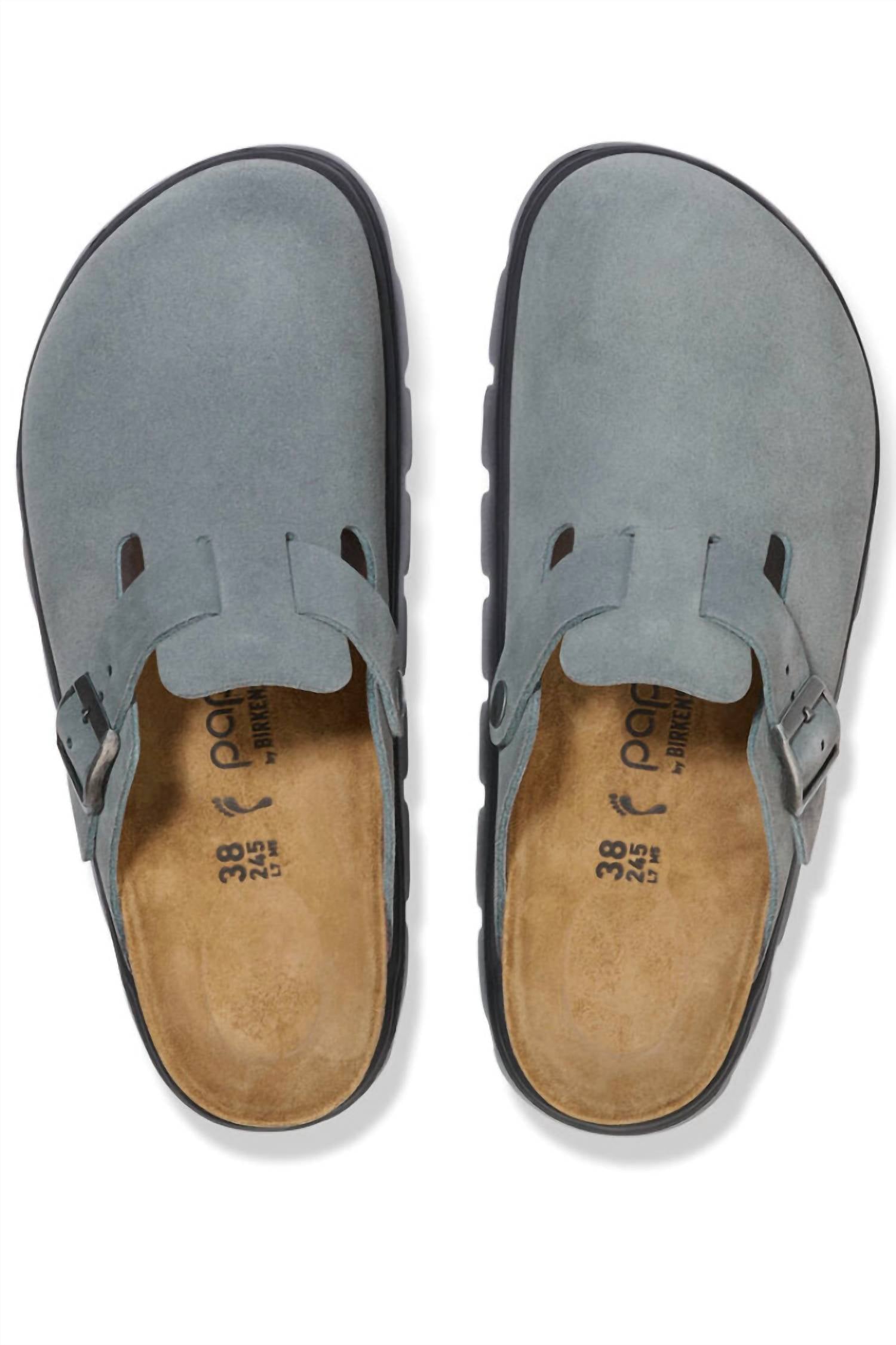 Women's Boston Chunky Platform Narrow Clogs In Basalt Grey Black