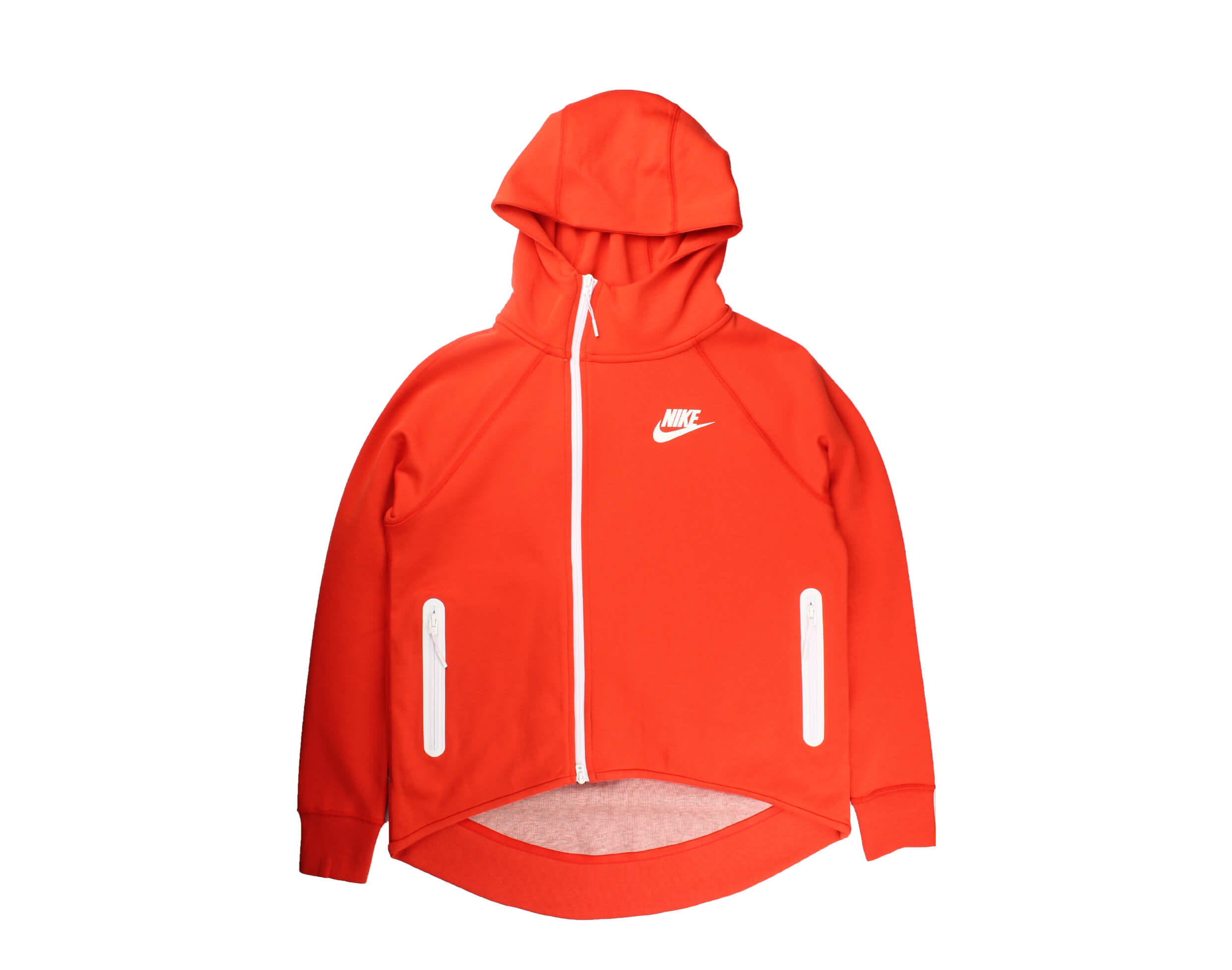 Women's Nike Sportswear Tech Fleece Full-Zip Habanero Red Hoodie 930757-634