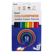 12pc Jasart Coloursphere Jumbo Colour Pencil Set - Hexagonal