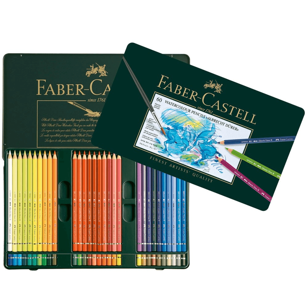 60 Faber-Castell Albrecht Durer Water Colour Pencils Tin Set Watercolour