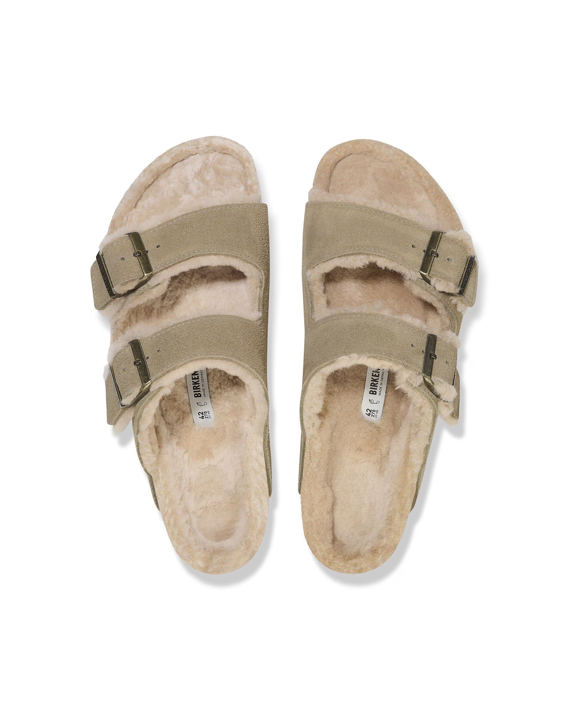 Open-Toe Slide Sandals With Suede Leather Straps