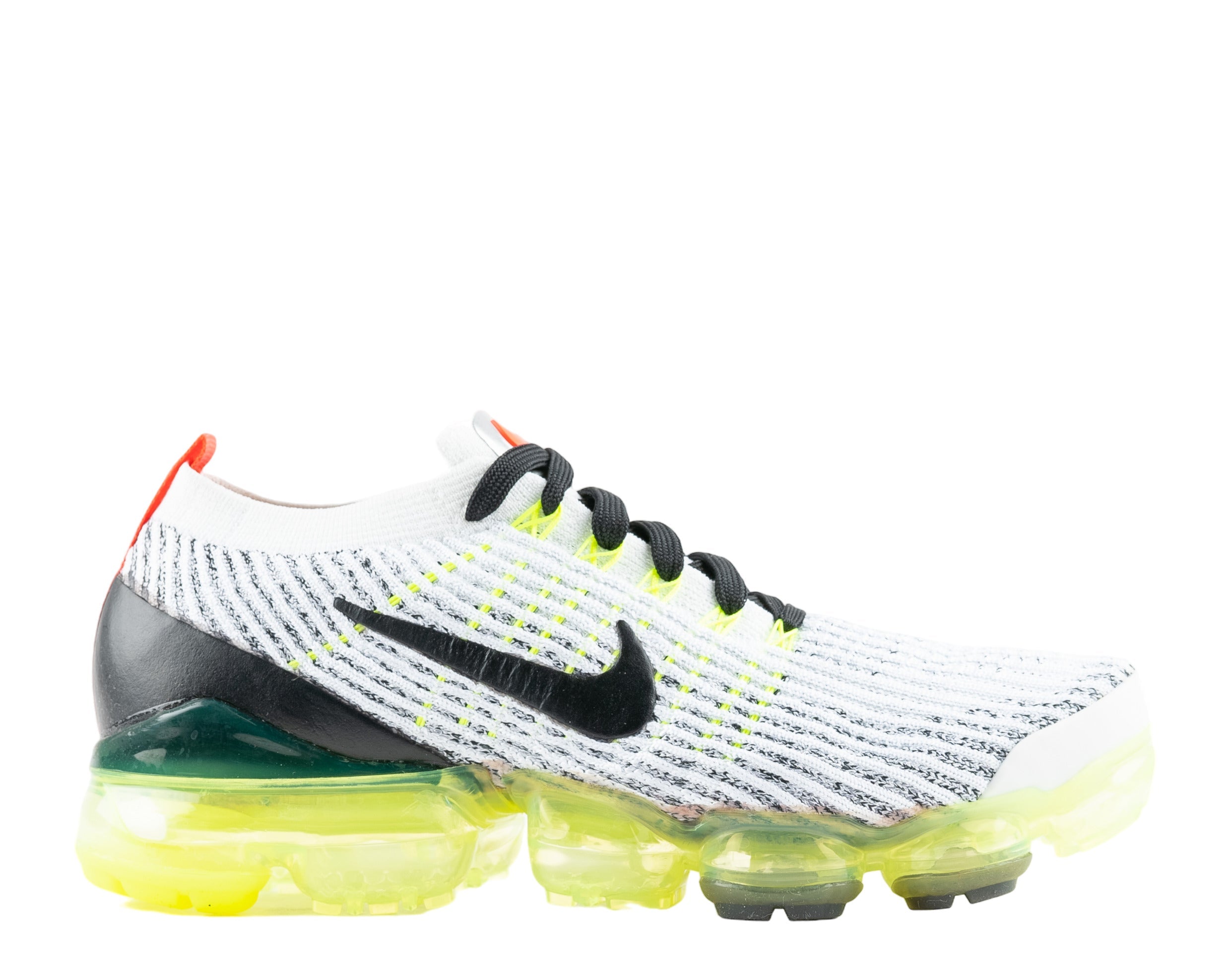 Men's Nike Air Max Vapormax Flyknit 3 White/Black-Volt Running Shoes AJ6900-100