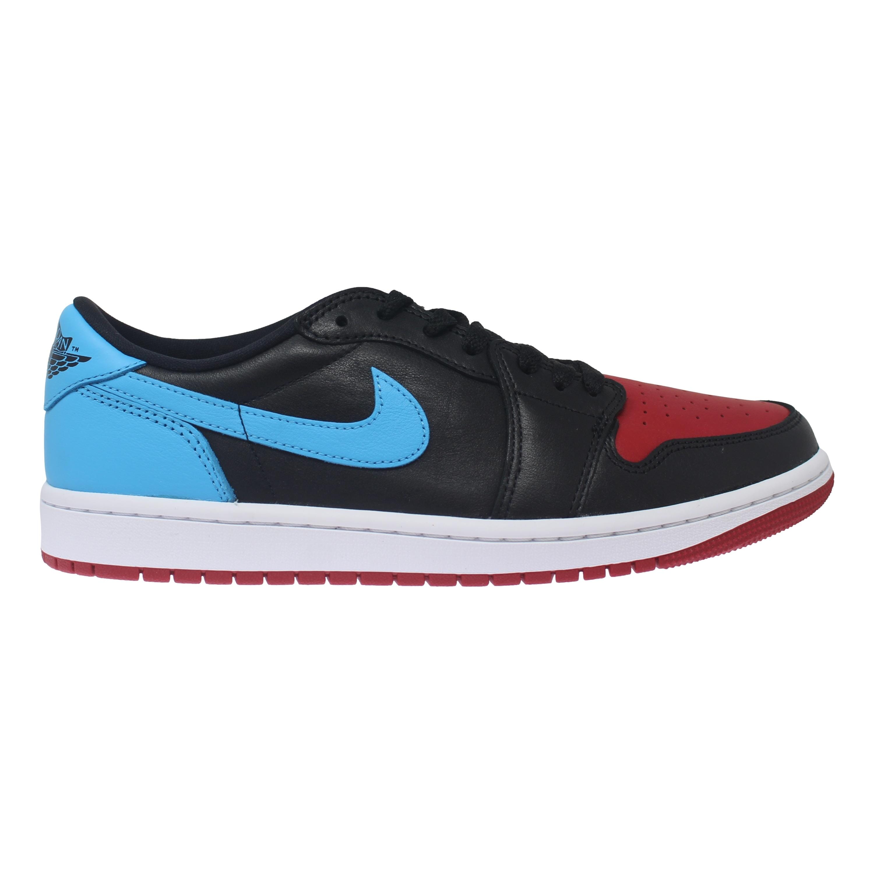 Nike Air Jordan 1 Retro Low OG Black/Dark Powder Blue-Gym Red  CZ0775-046 Women's