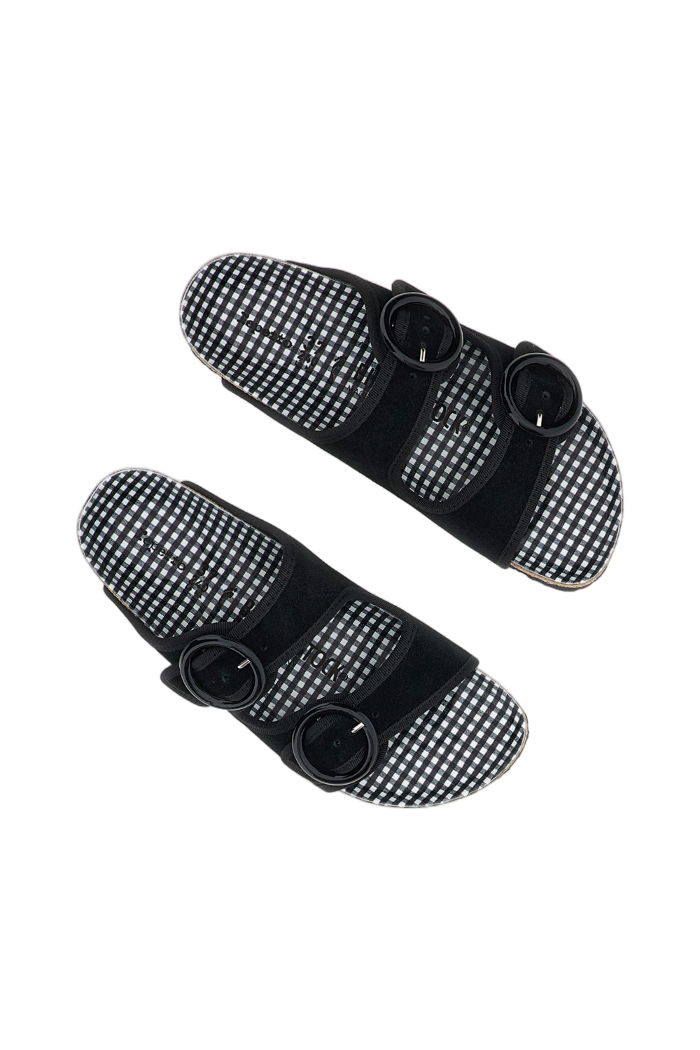 Ballet-Inspired Arizona Sandal with Gingham Cork Footbed