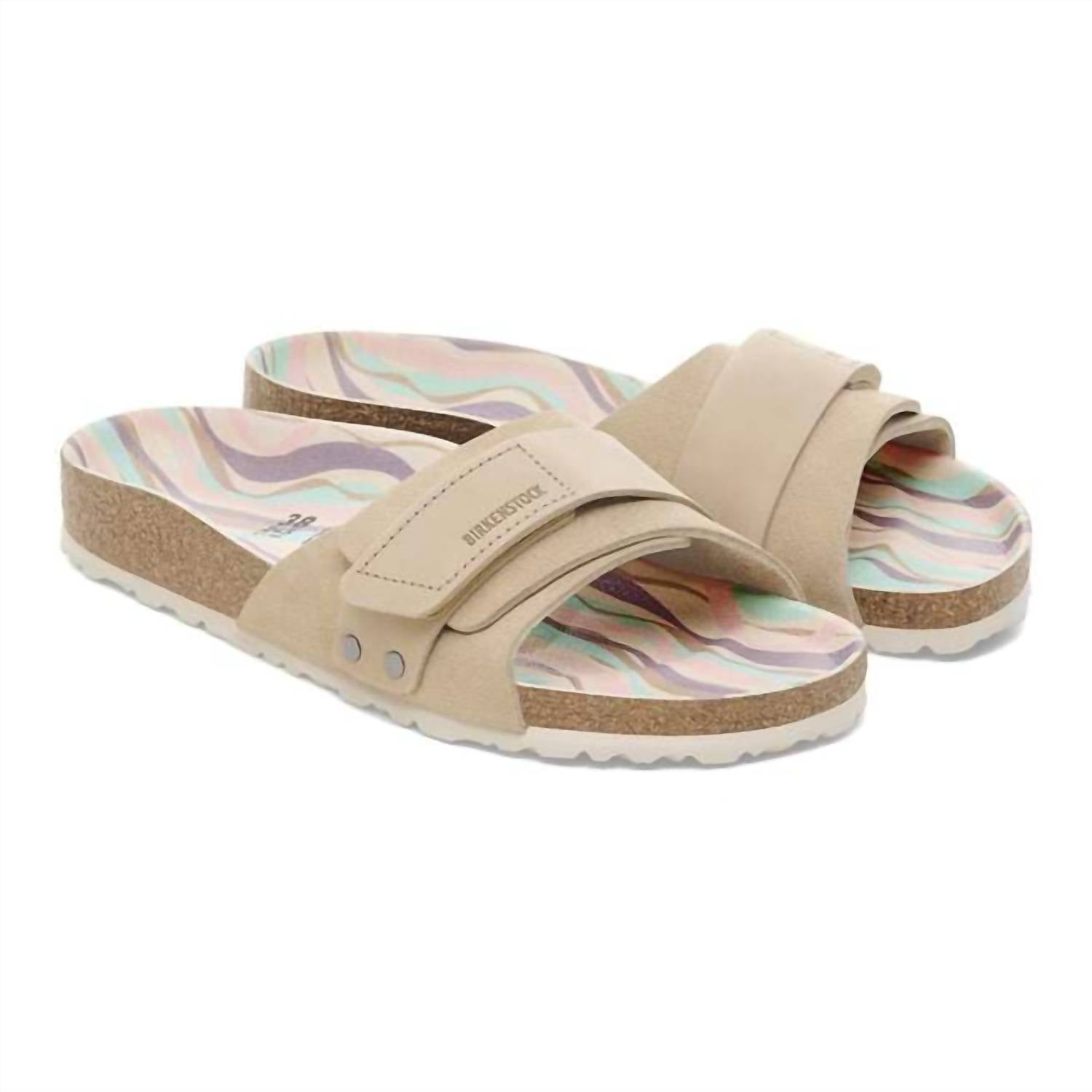 Unisex Oita Nubuck Suede Leather Sandals In Sandcastle