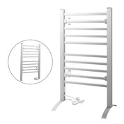 Devanti Electric Heated Towel Rail Rack 10 Bars Freestanding Clothes Dry Warmer