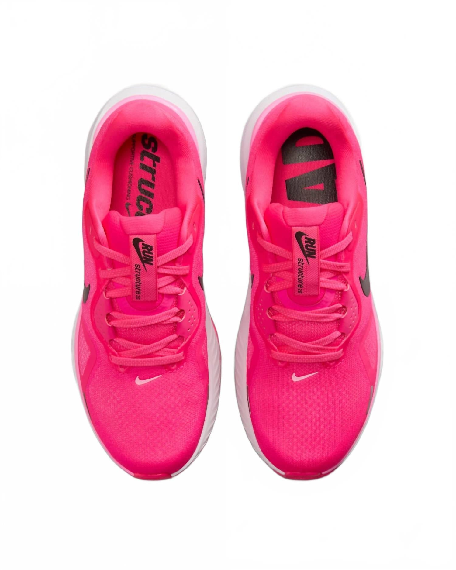 Women's Structure 26 Road Running Shoes In Hyper Pink Pink Spell White Black