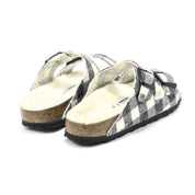 Men's Arizona Rivet Wool Felt Sandals In Plaid White