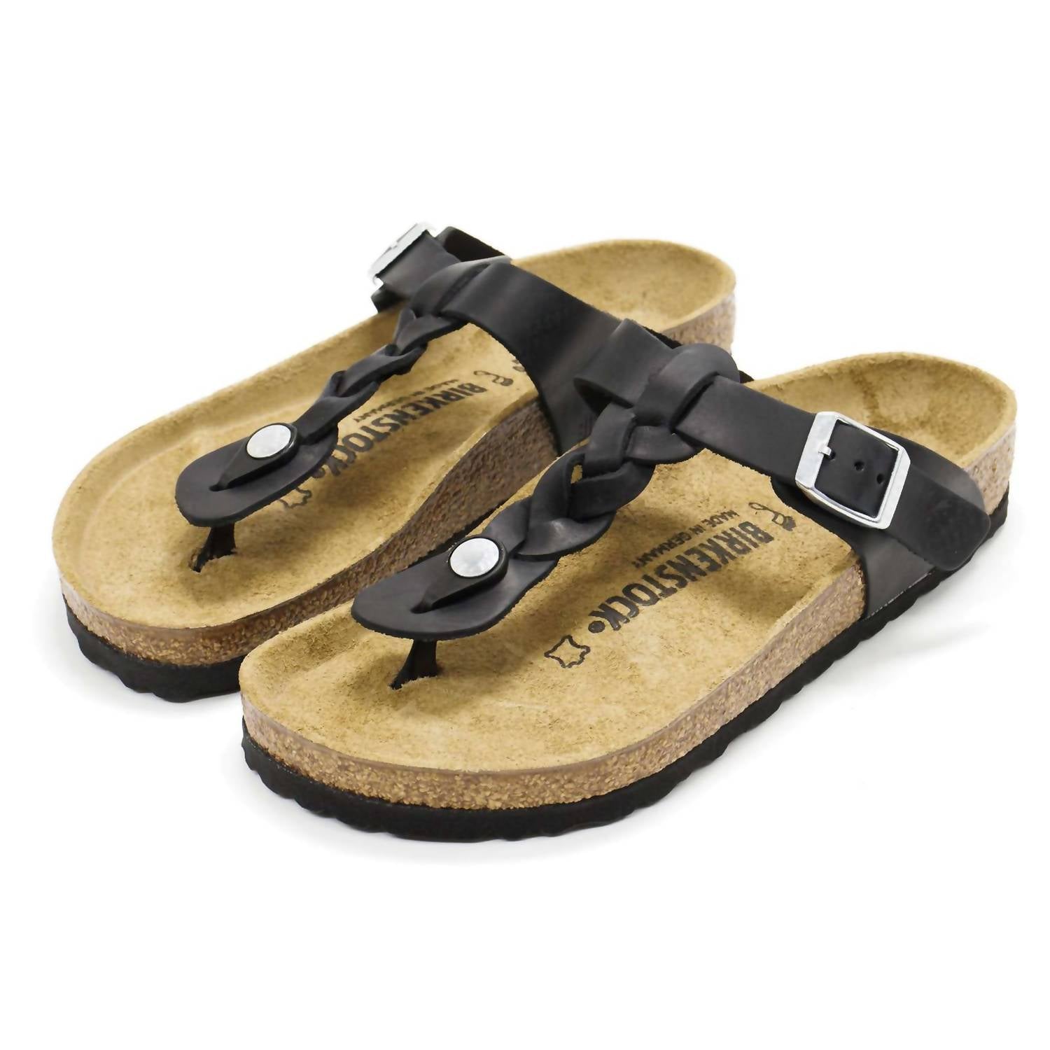 Women's Gizeh Braided Thong Sandals In Black
