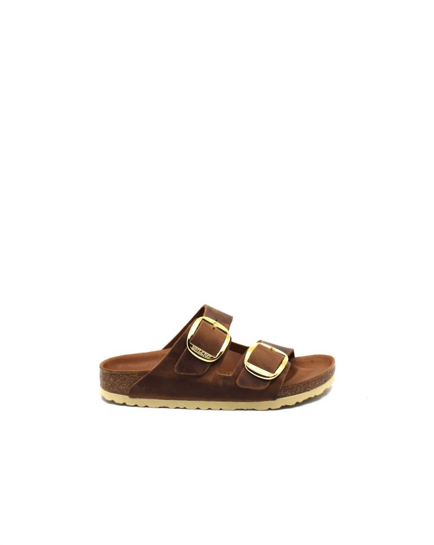 Women's Arizona Big Buckle Narrow Sandals In Cognac