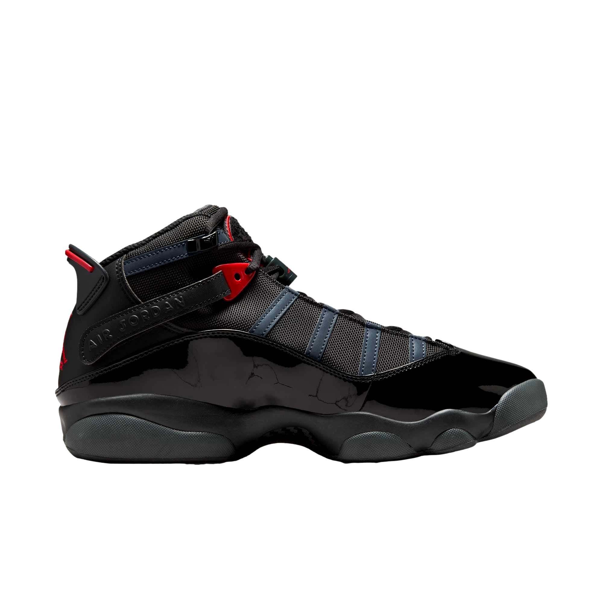 Men's Nike Jordan 6 Rings Black/Fire Red-Anthracite 322992-026