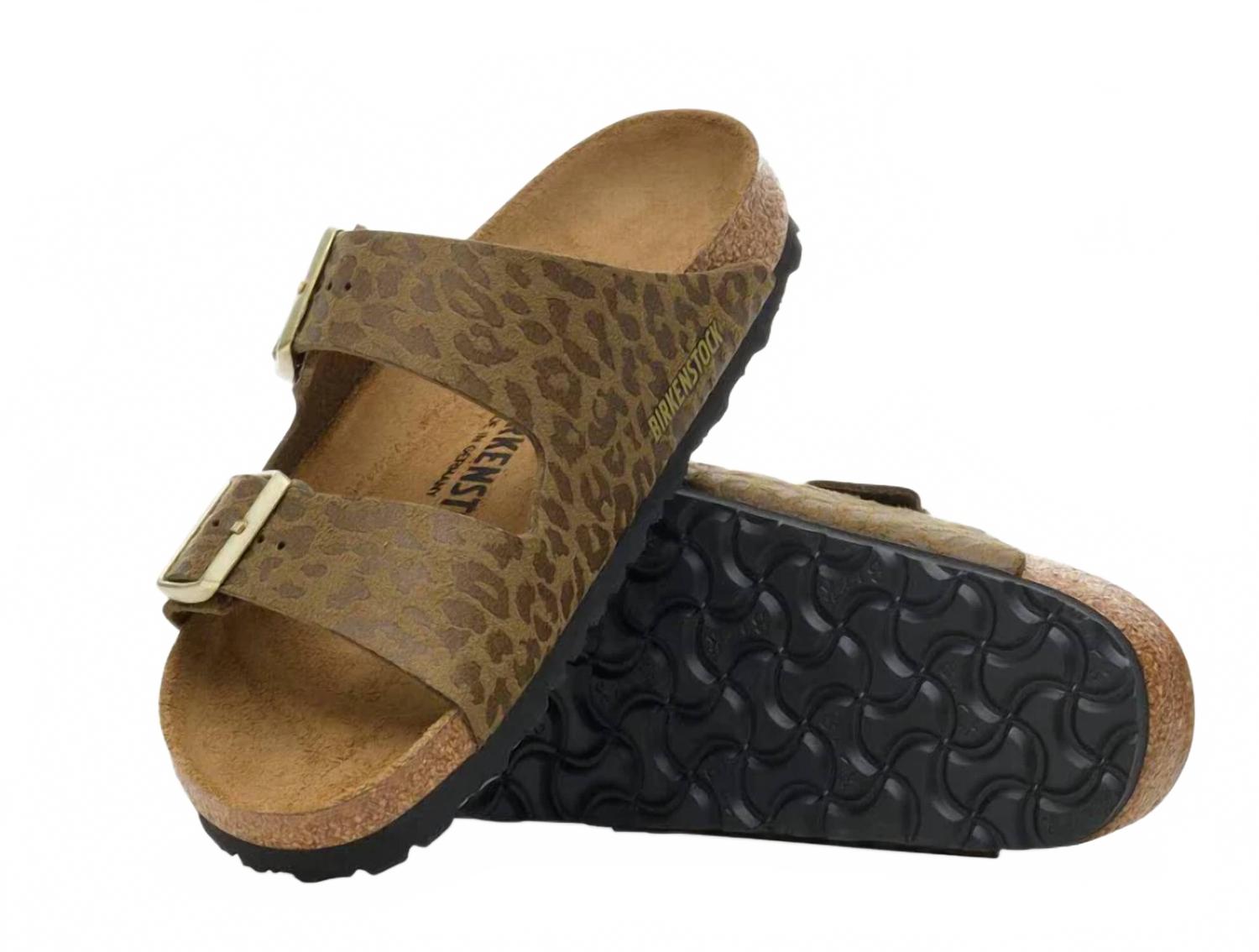 Women's Arizona Synthetics Sandals In Leo Khaki/cheetah Print