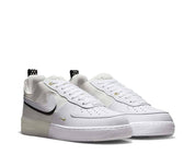 Men's Nike Air Force 1 React DQ7669-100 White Sail Leather Sneaker Shoes NR6315 (9.5)