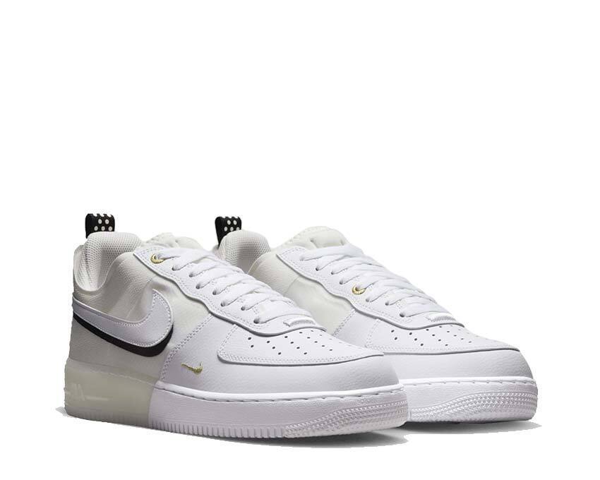 Men's Nike Air Force 1 React DQ7669-100 White Sail Leather Sneaker Shoes NR6315 (9.5)