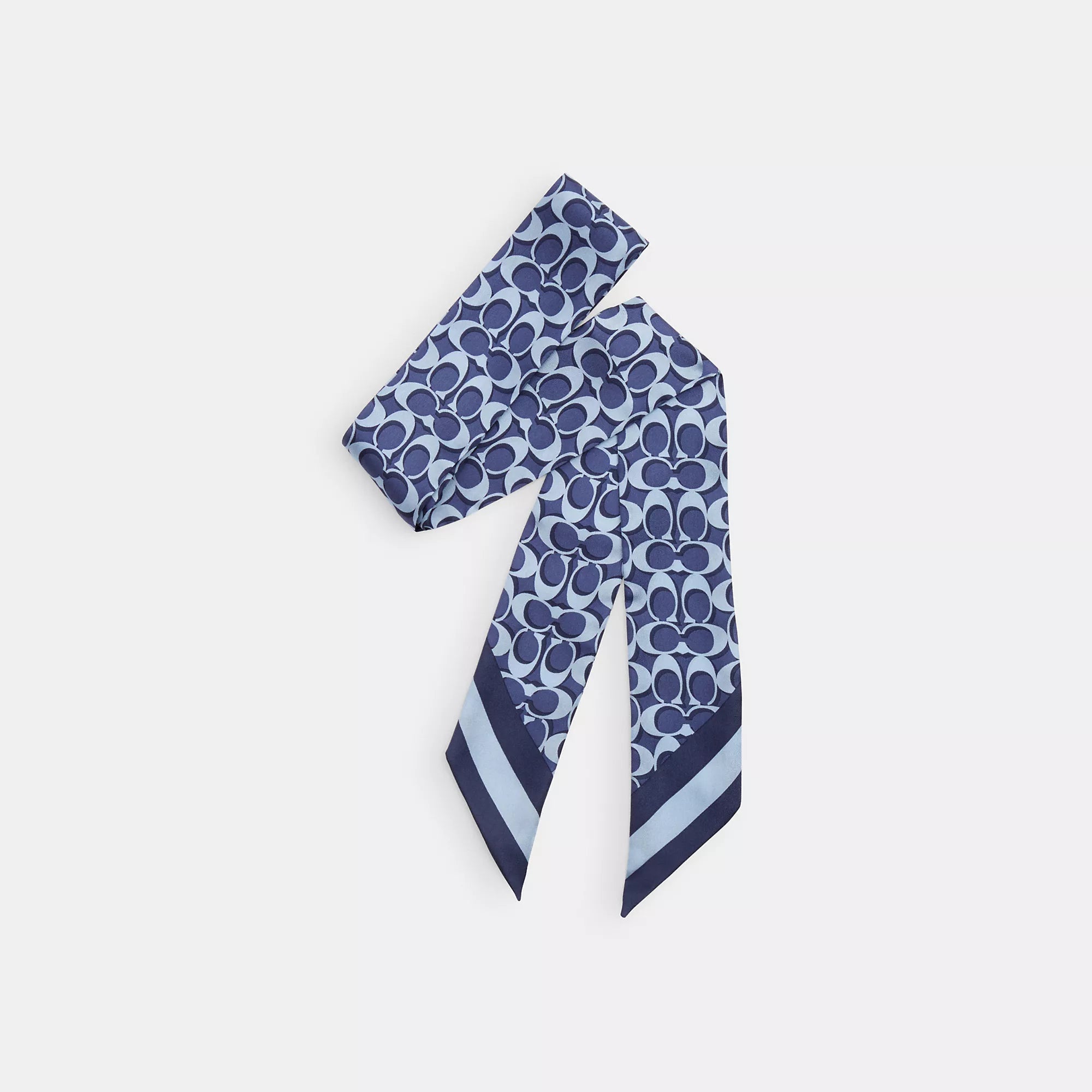 Coach Outlet Signature Print Silk Skinny Scarf
