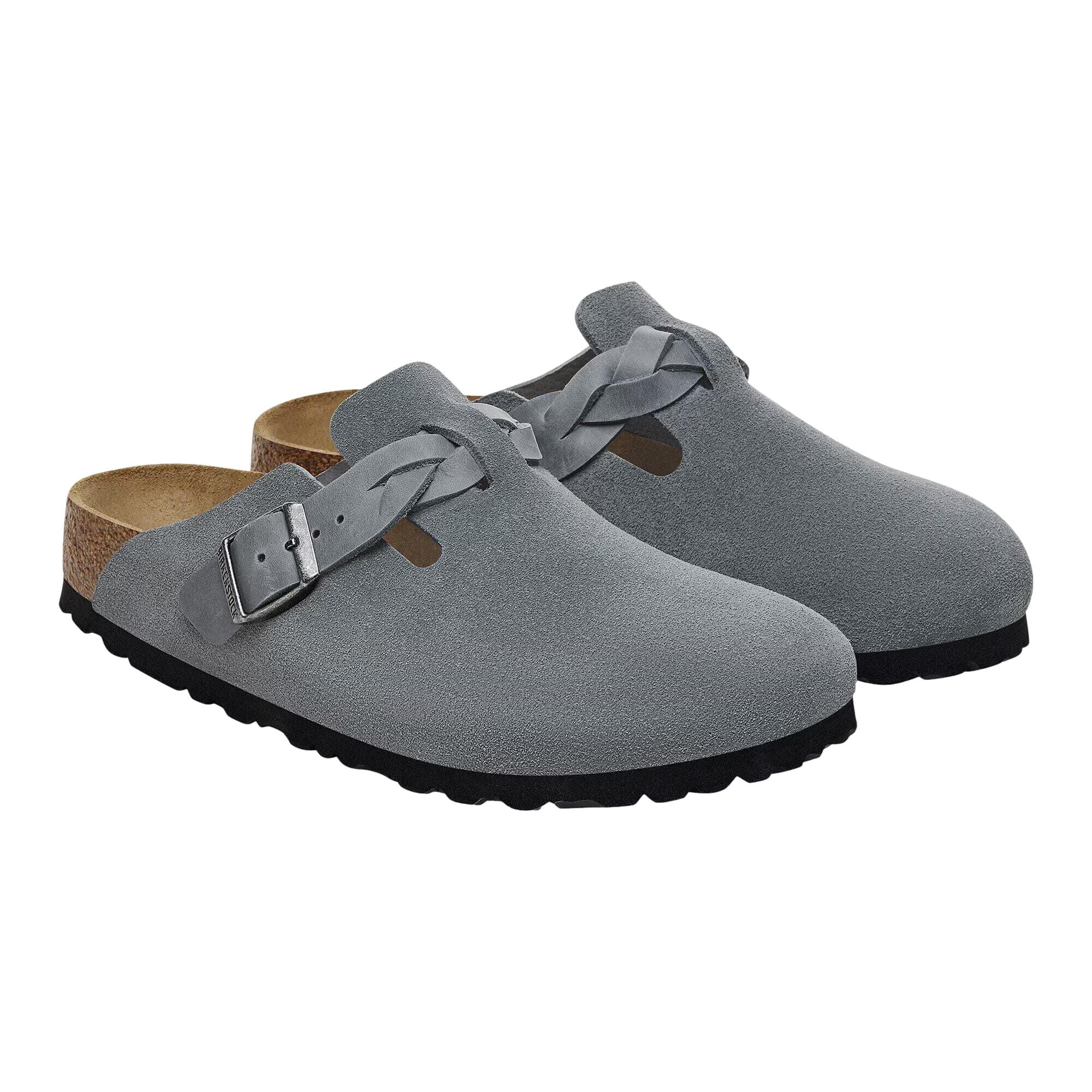 Women's Birkenstock Boston Braided Basalt Gray 1029086