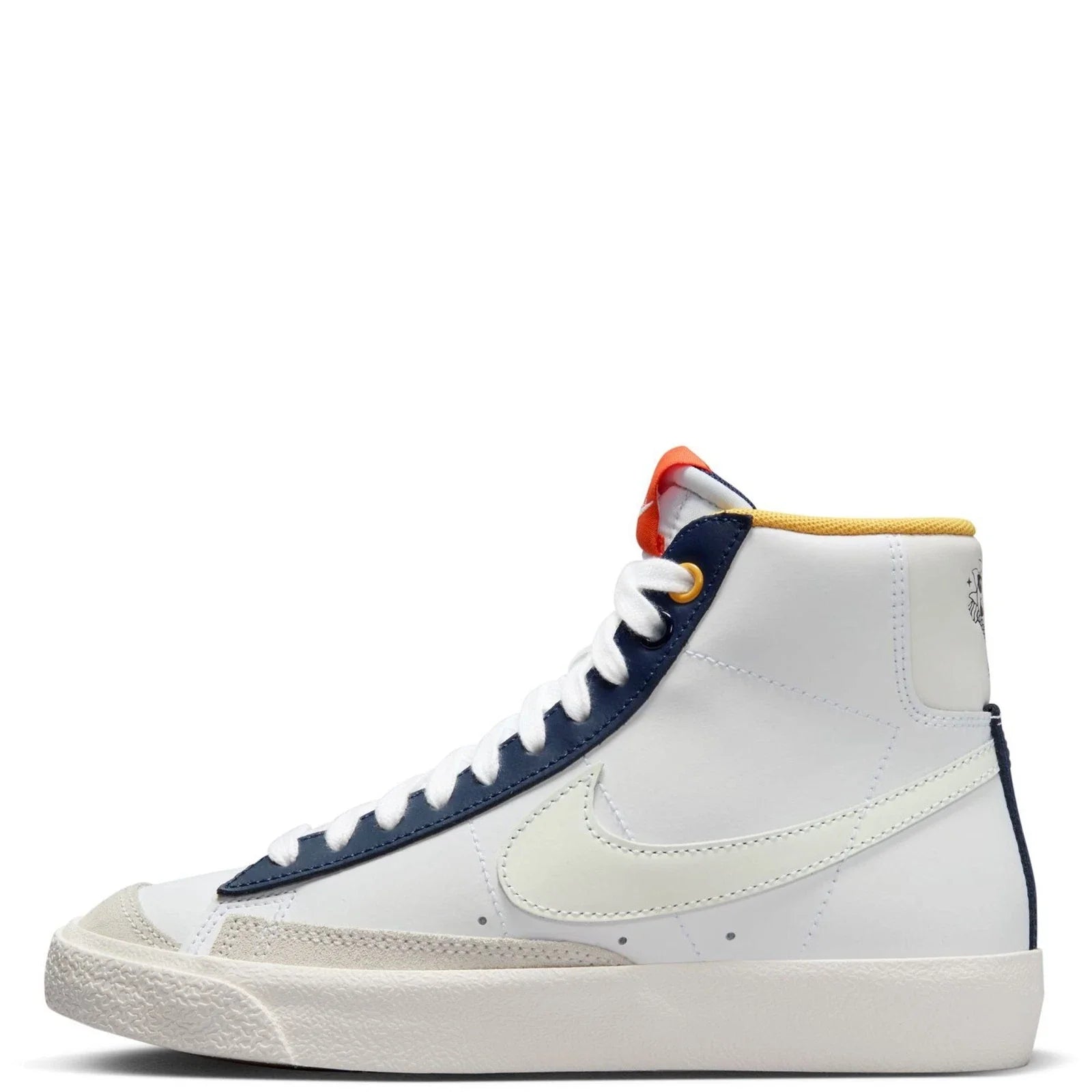 Youth Nike Blazer Mid ' FN6966- White Midnight Navy Grade School Shoes HTAT2
