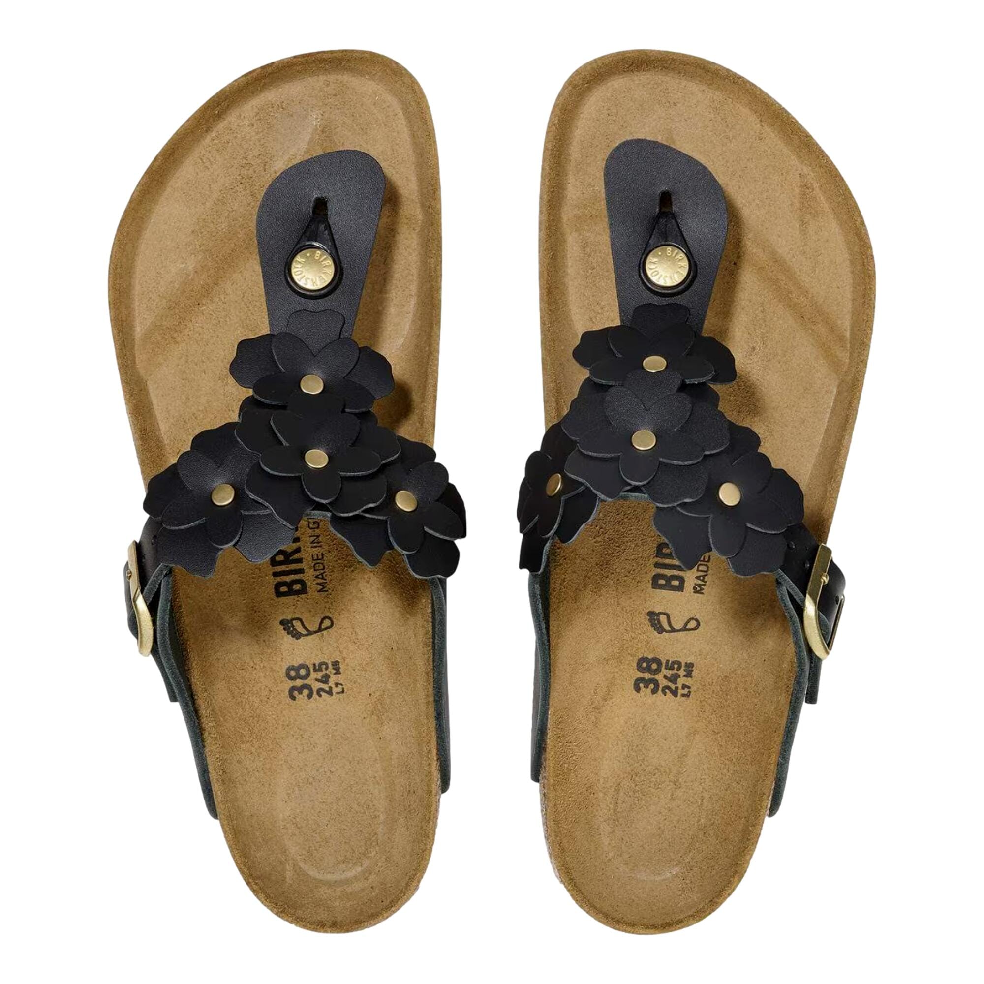 Birkenstock Gizeh Flowers Black  1026693 Women's