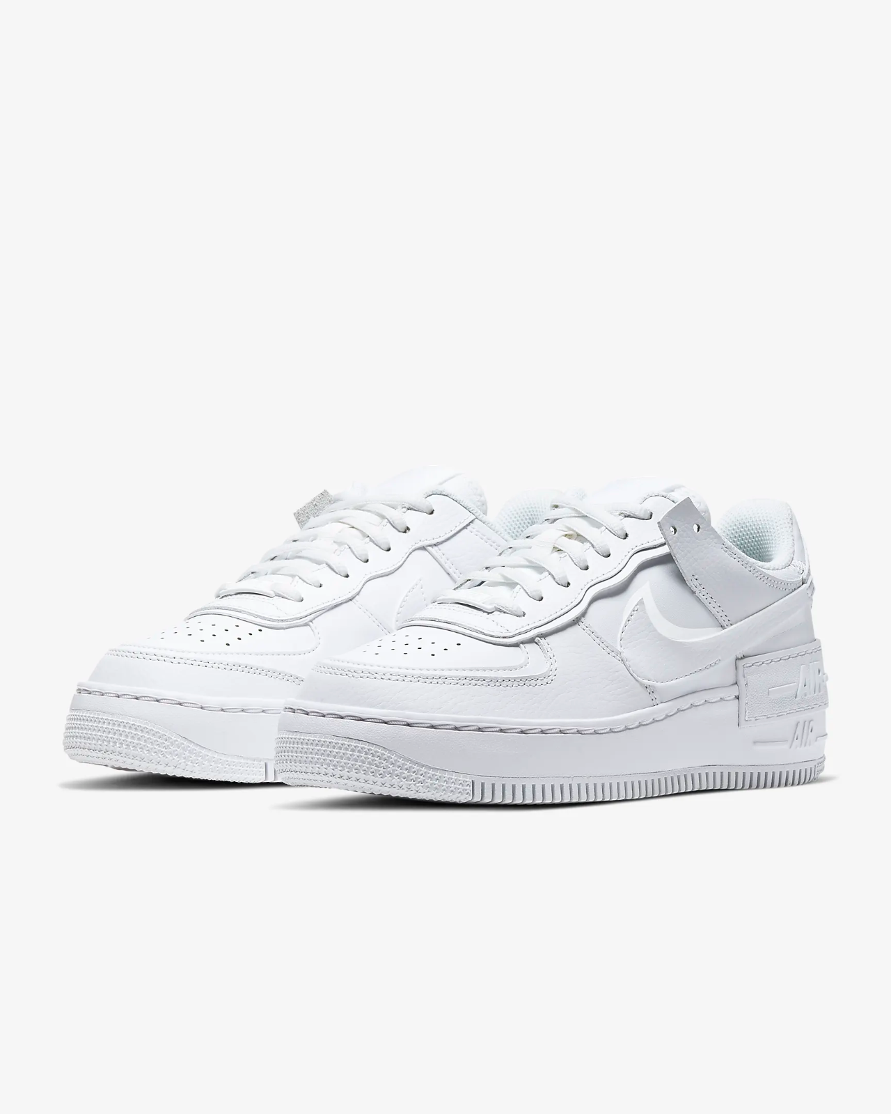 WOMENS NIKE AIR FORCE 1 SHADOW-WHITE/WHITE-CI0919-100