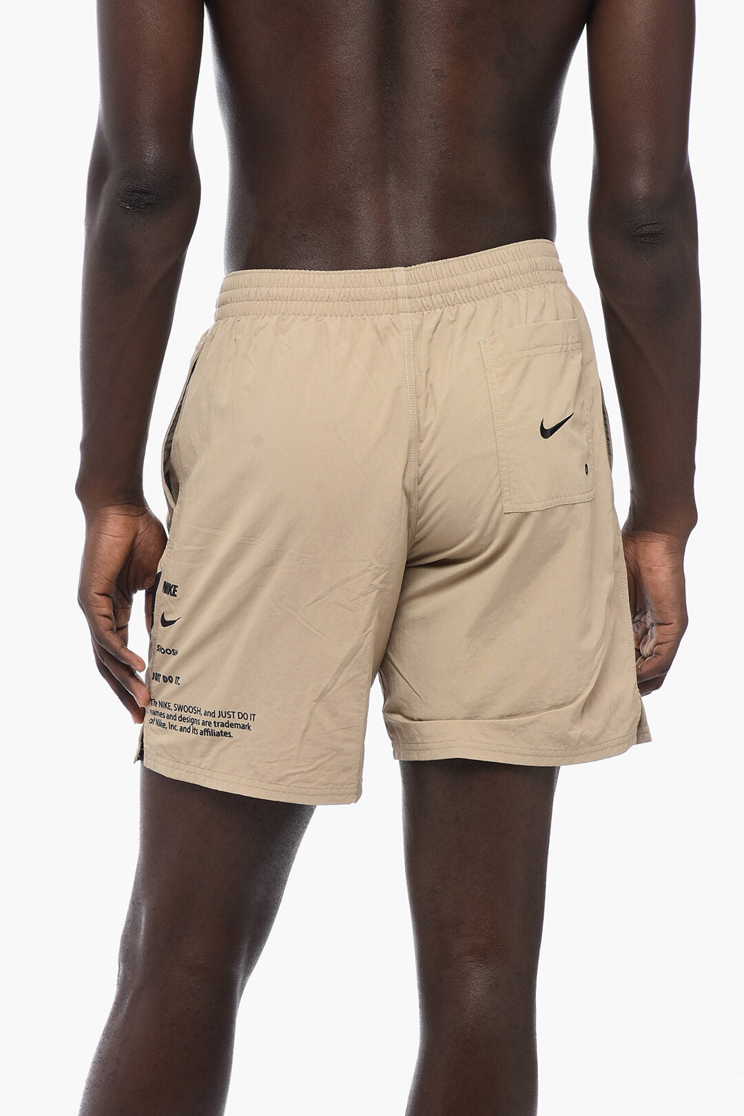 Nylon Boxer Swim Shorts with Contrast Details