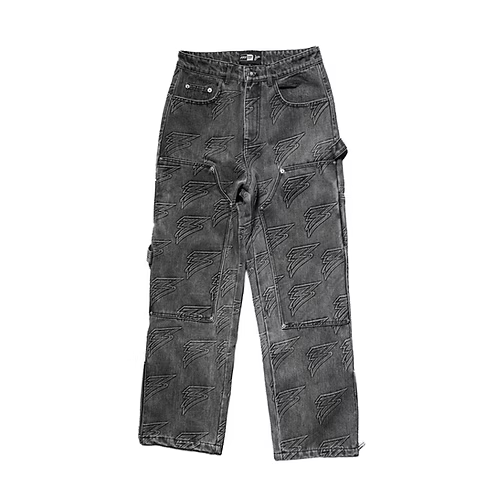 Men's 333 Monogram Denim Jeans Grey 333denim-gry