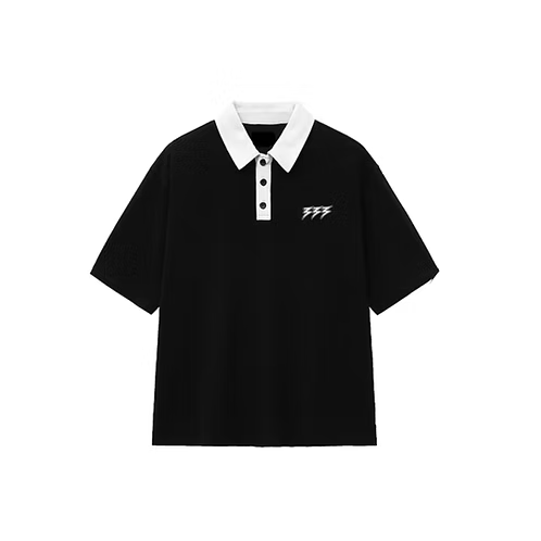 Men's 333 Old Money Polo Shirt Black 333oldmoney-blk
