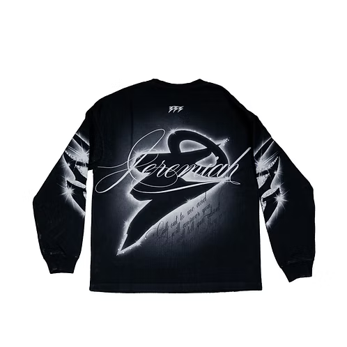 Men's 333 Blessed Kid Long Sleeve T-Shirt Black 333-ls-blessedkid