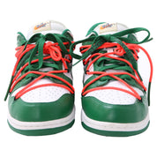 Nike x Off-White Dunk Low Sneakers in Pine Green Leather