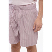 Birkenstock TEKLA Striped Cotton Shorts with Drawstring Men's Waist