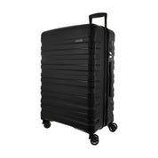 3pc Pierre Cardin 4 Wheel Hard-Shell Suitcase Travel Luggage Set Black