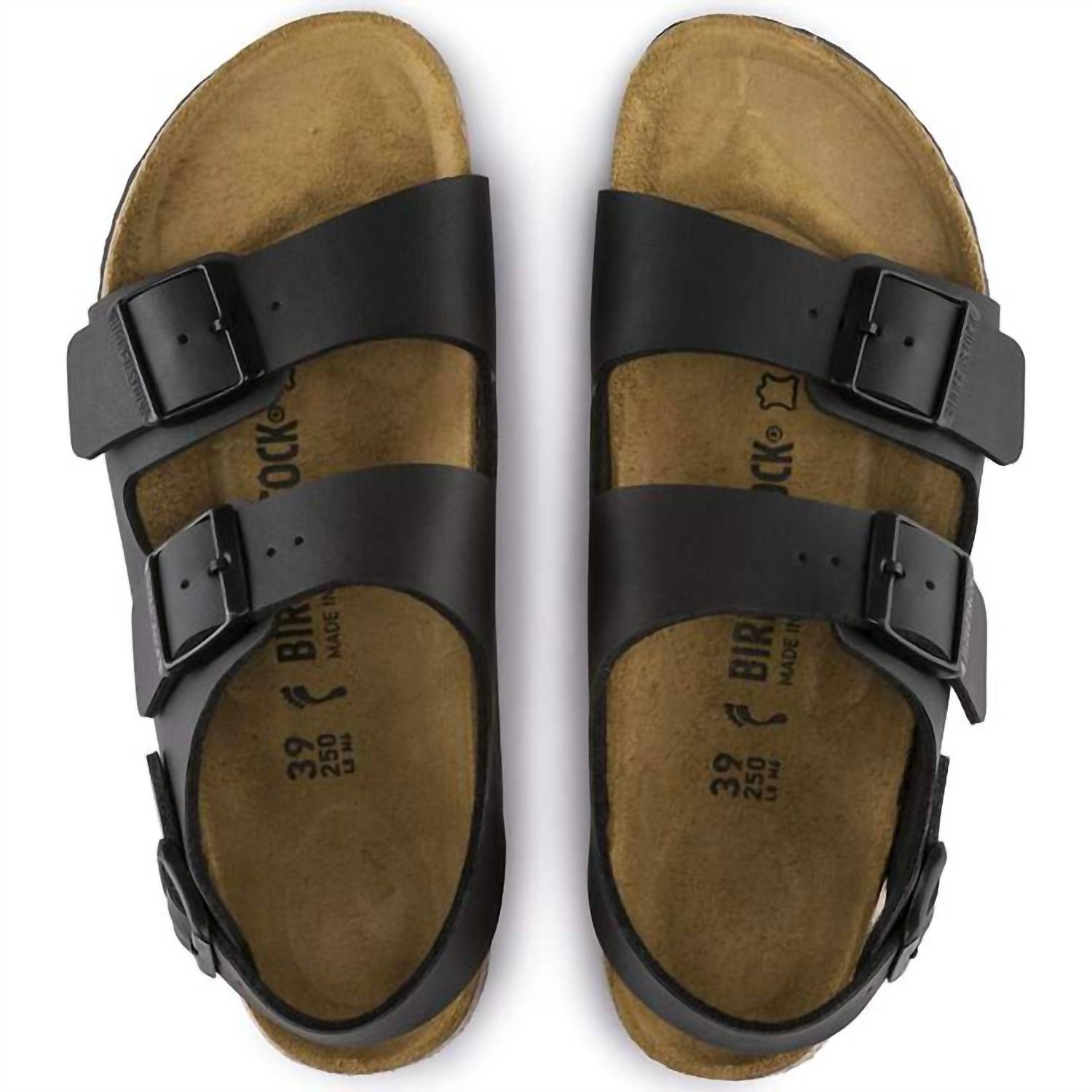 Unisex Milano Birko-Flor Sandals In Black
