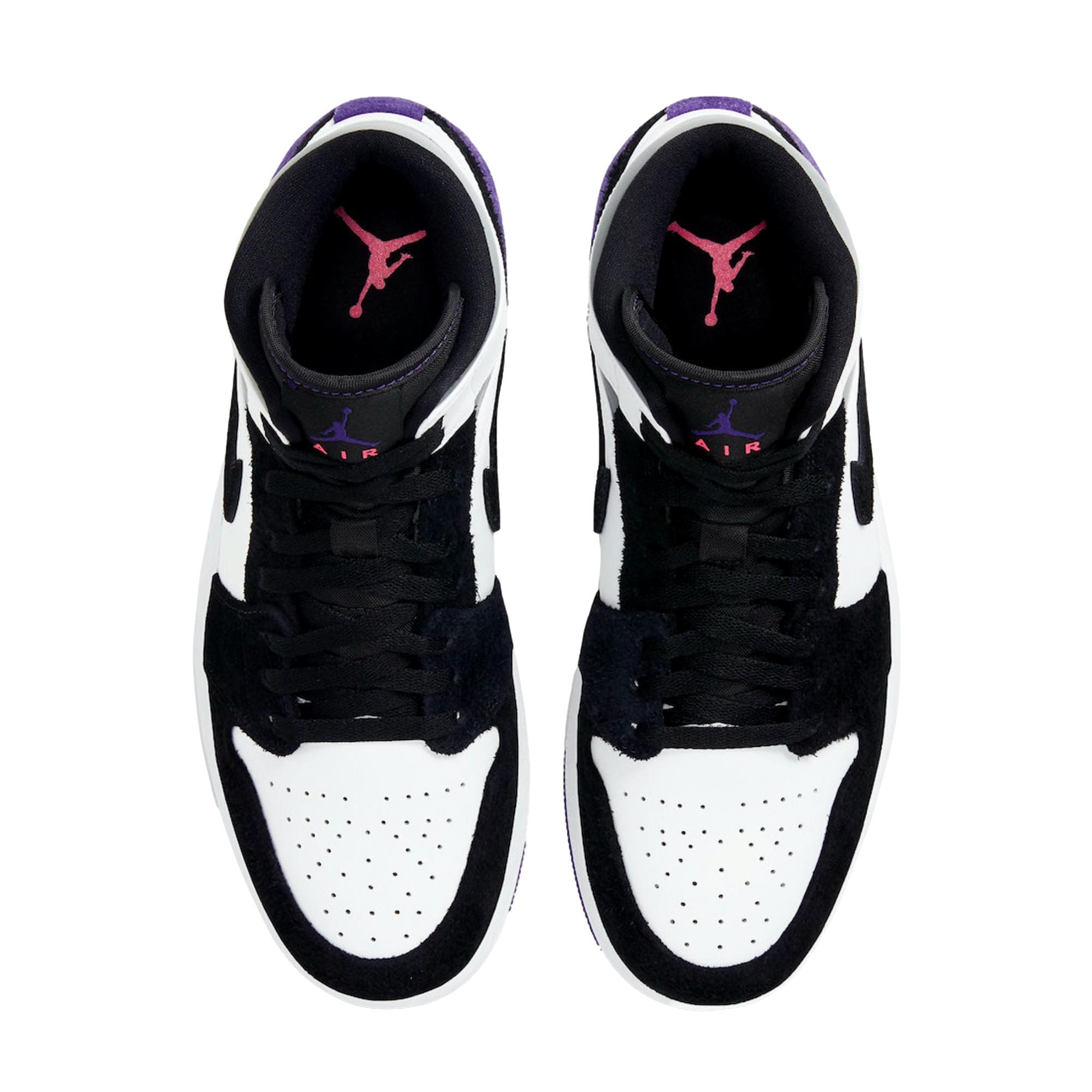 Men's Nike Air Jordan 1 Mid SE White / Court Purple-Black 852542-105