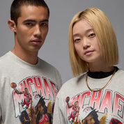 Men's Jordan Flight Essentials Oversized T-Shirt - Grey/Varsity Red