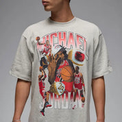 Men's Jordan Flight Essentials Oversized T-Shirt - Grey/Varsity Red