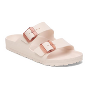 Women's Birkenstock Arizona Sandal Pink Stealth Buckle 2-Strap VER285