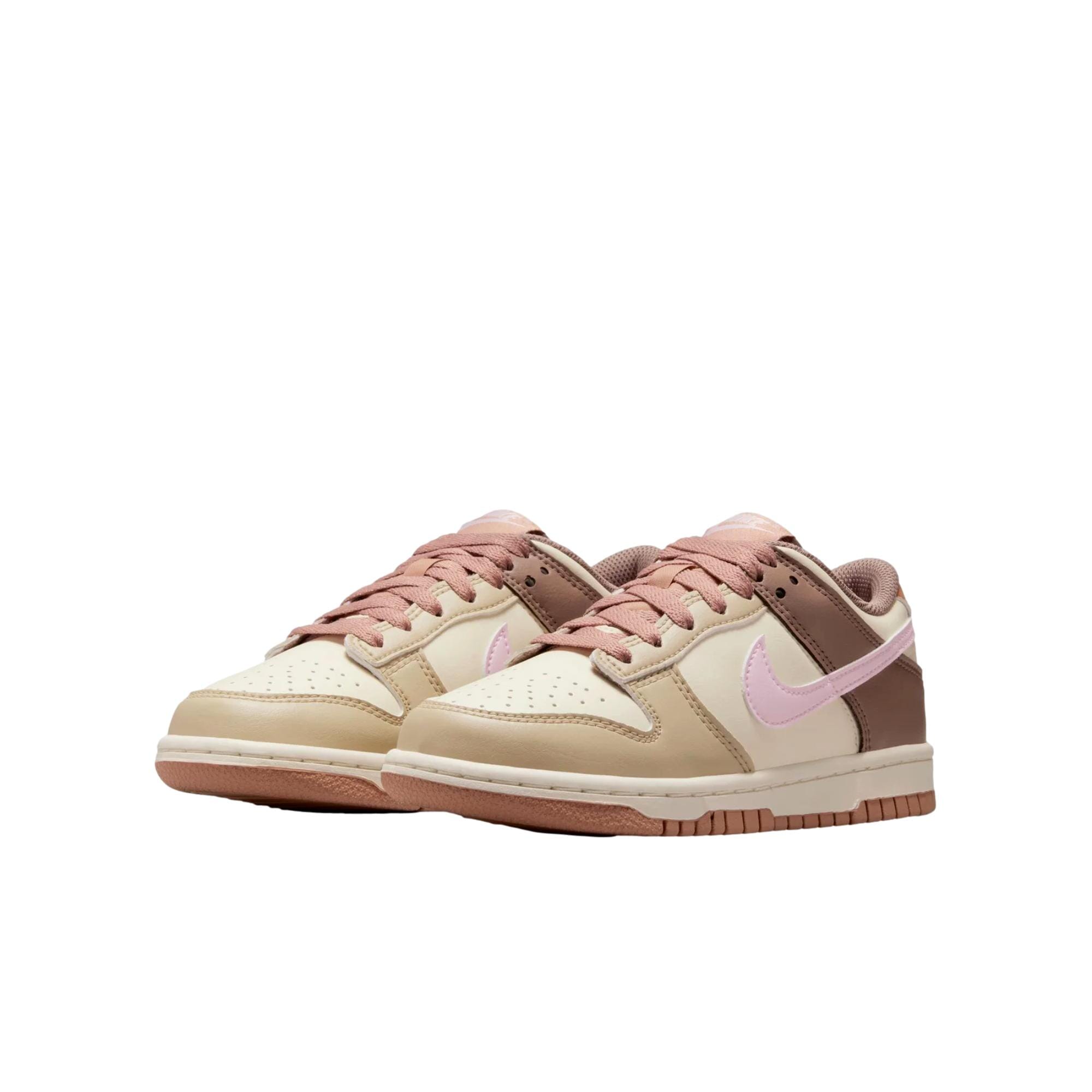 Grade-School Nike Dunk Low Desert Khaki / Pink Foam / Coconut Milk FB9109-201