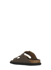 Brown Arizona Droplet Buckle Slippers