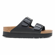 Arizona Platform Birko-Flor Unisex Sandal In Black