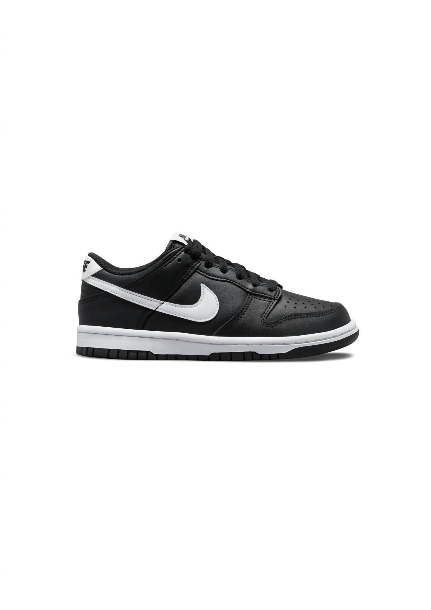 Kids Boy Dunk Low Sneaker Shoes In Black White