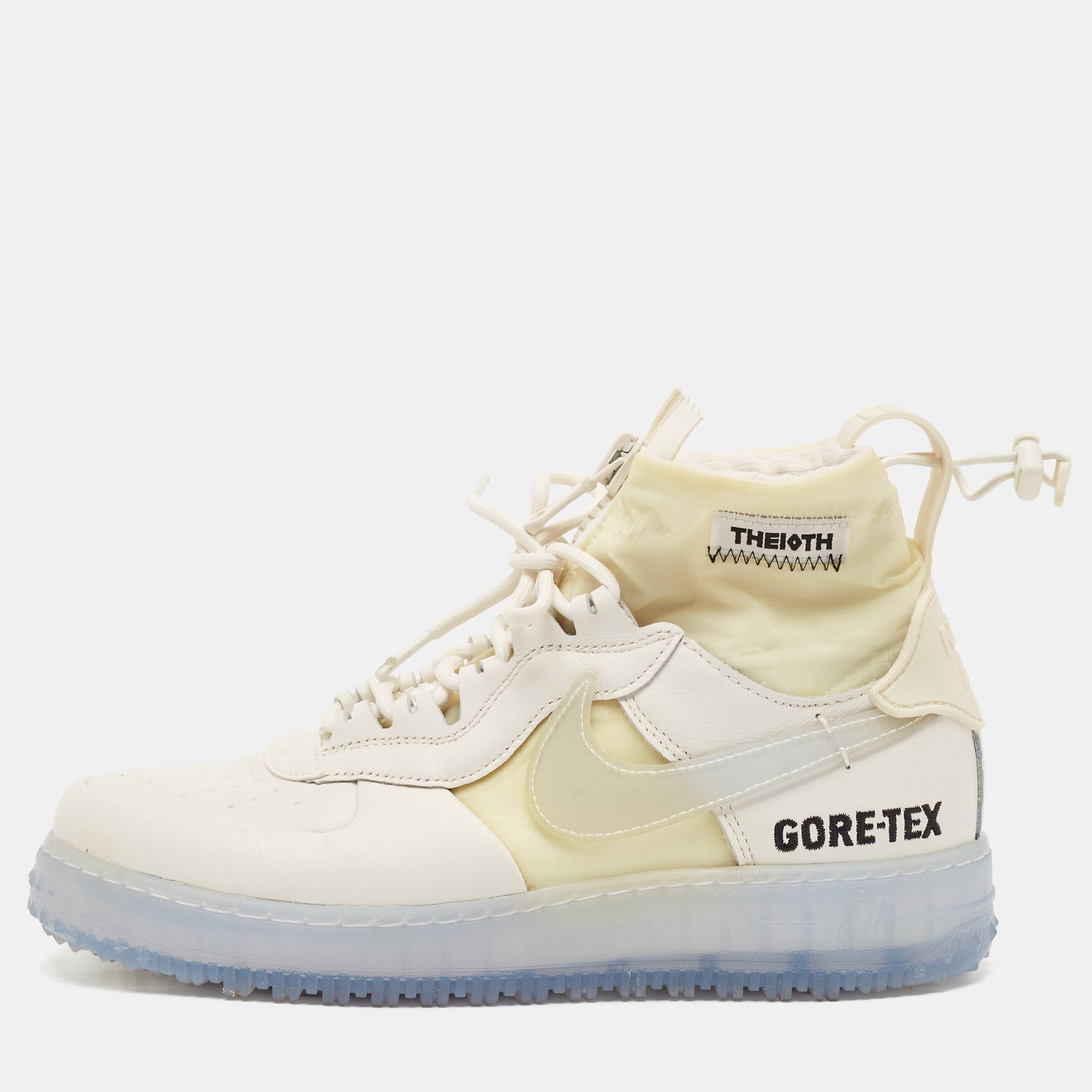 Nike - Air White Leather And Nylon Force 1 Gore Tex High Winter Gtx Phantom Sneakers