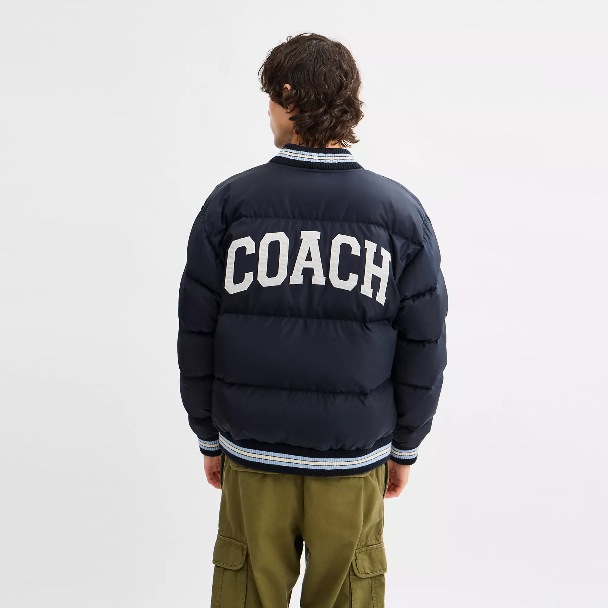 Coach Outlet Varsity Down Jacket In Recycled Polyester