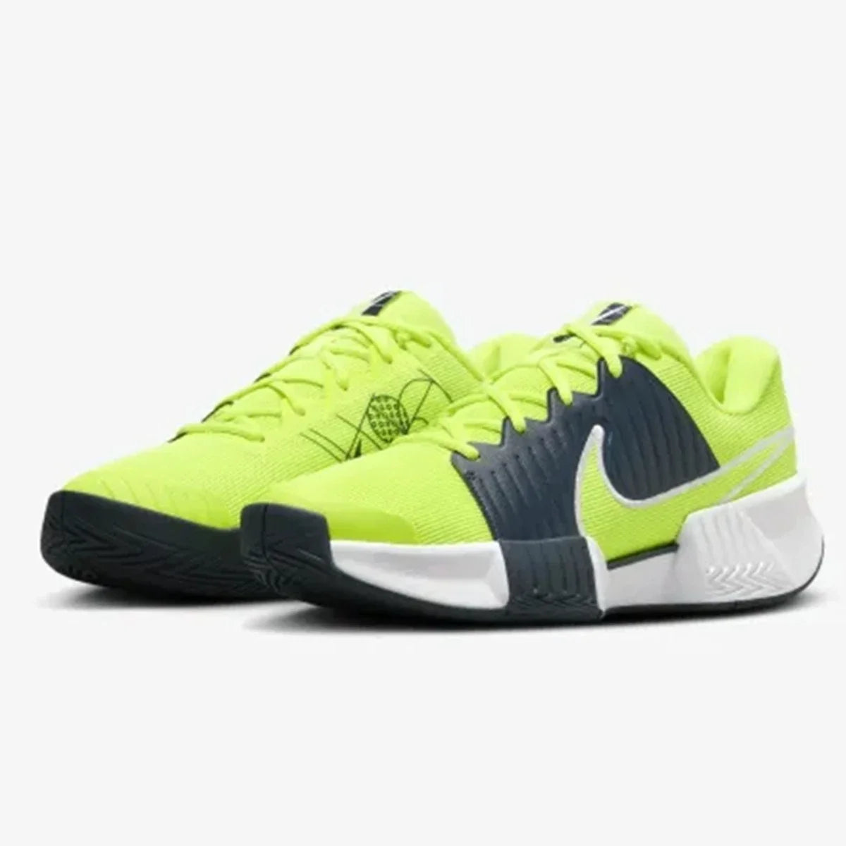 Men's Nike Zoom Challenge FQ4154-700 Volt Green Navy Pickleball Shoes RHS7417