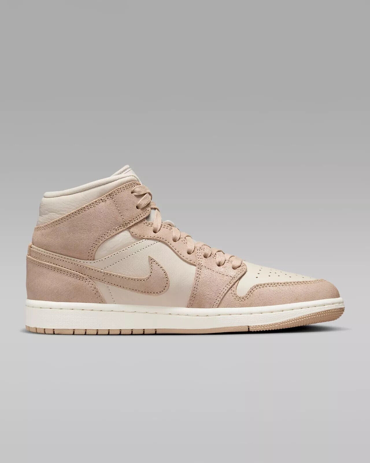 Nike Air Jordan 1 Mid SE FJ3448-200 Sneakers Wo Light Brown Lace Up TF498
