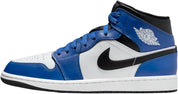 Men's Air Jordan 1 Mid Shoes In Game Royal/white/black
