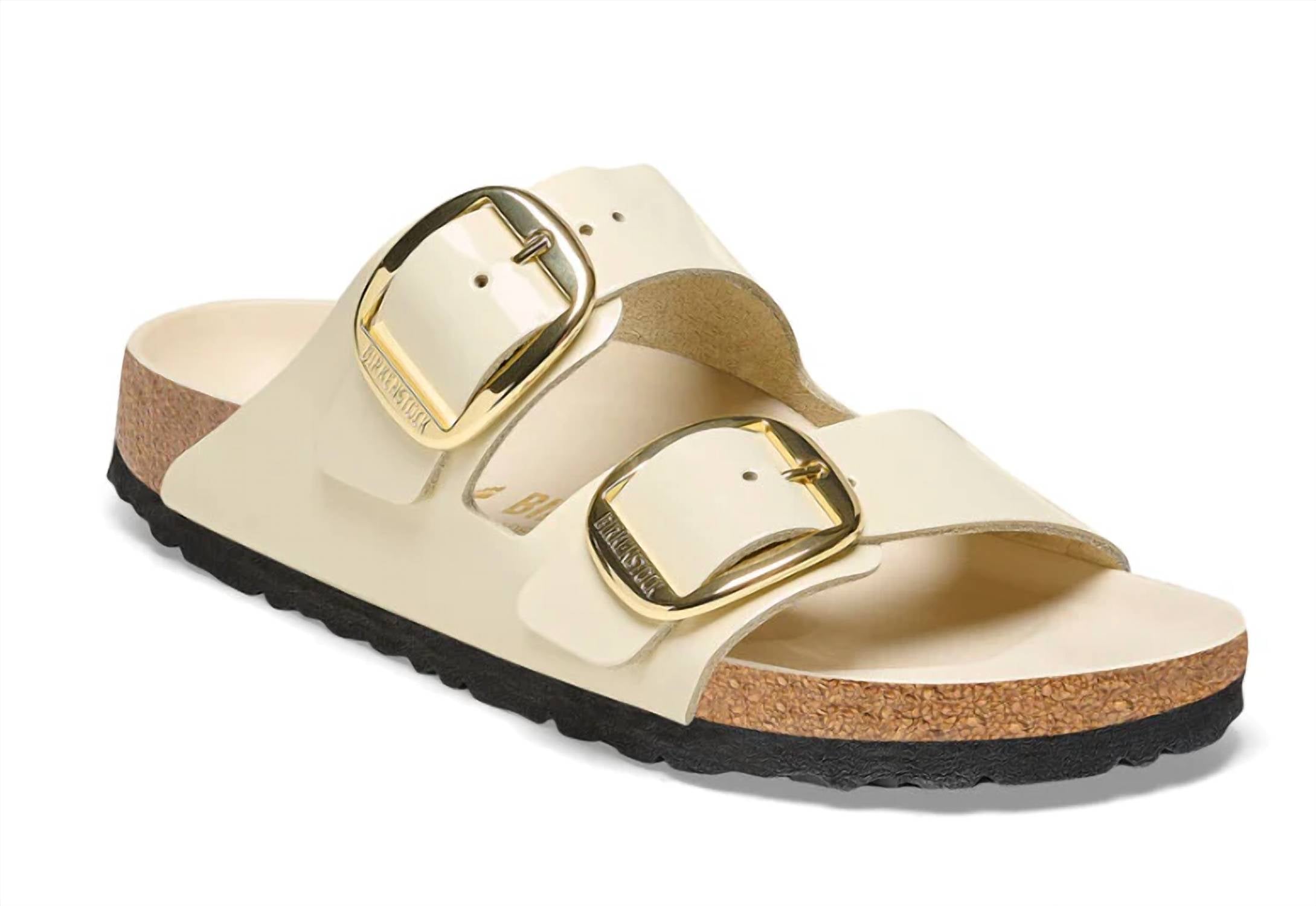 Women's Arizona Big Buckle High Shine Sandals In Ecru