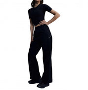 Windrunner High-Waisted Woven Open-Hem Pants In Black