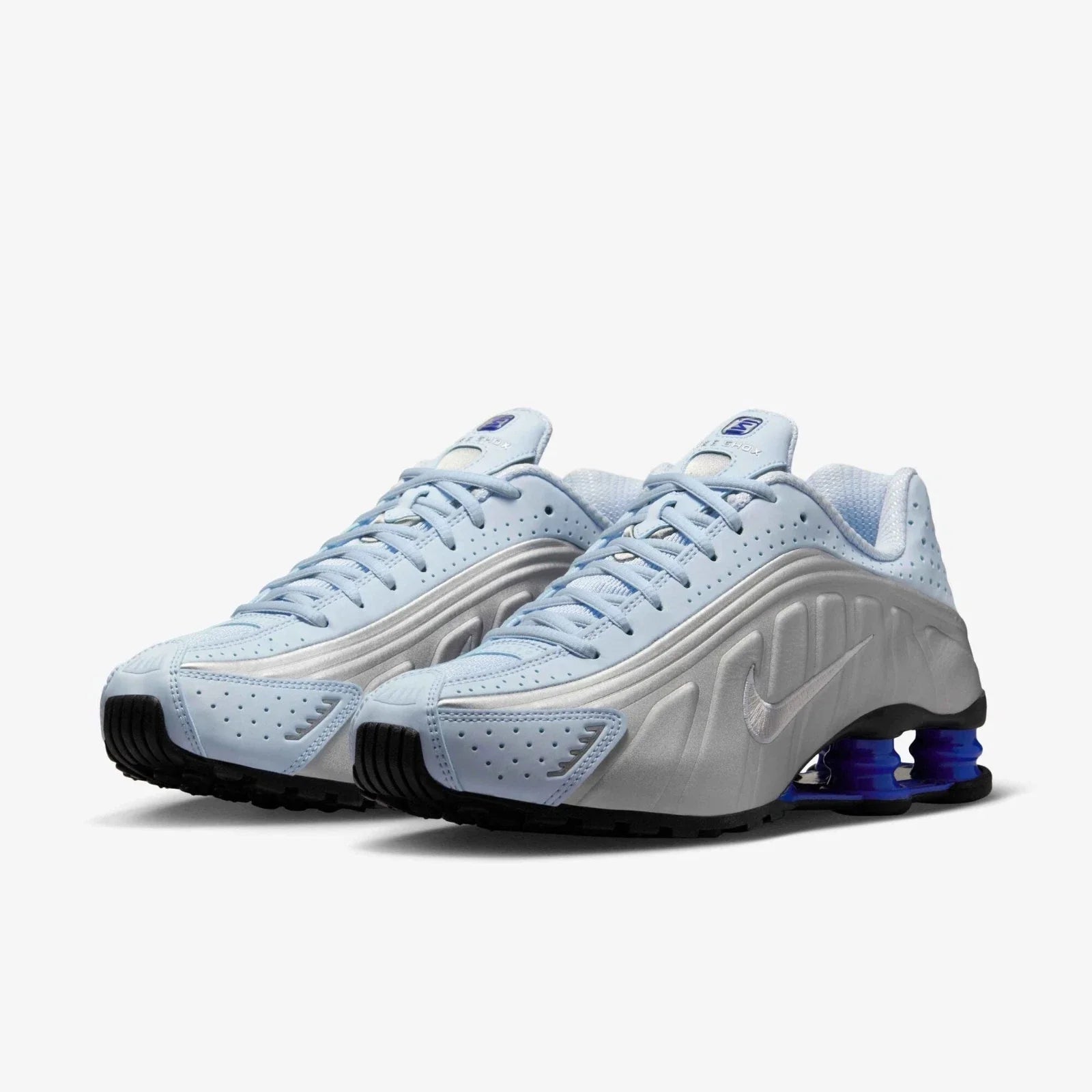 Nike Shox R4 AR3565-402 Sneakers Womens Blue Silver Running Shoes HAM780